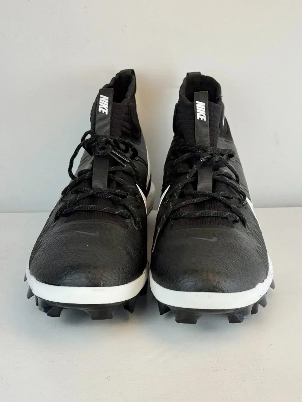 Men's 14 - Nike Alpha Huarache NXT MCS Black OREO Baseball Cleats - DJ6519-002